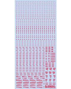 1/100 RB01 Caution Decals One Color Red (110mm x 235mm) (1 sheet) - Official Product Image 1
