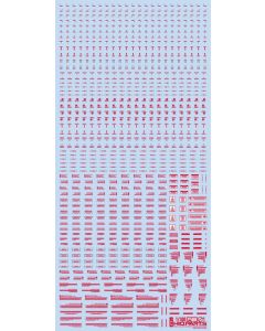 1/100 RB01 Caution Decals Red & Gray (110mm x 235mm) (1 sheet) - Official Product Image 1