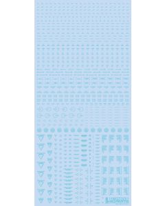1/100 RB02 Caution Decals Pastel Blue (110mm x 235mm) (1 sheet) - Official Product Image 1
