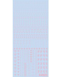 1/100 RB02 Caution Decals Pastel Pink (110mm x 235mm) (1 sheet) - Official Product Image 1