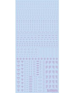 1/100 RB02 Caution Decals Pastel Violet (110mm x 235mm) (1 sheet) - Official Product Image 1