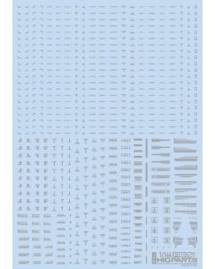 1/144 RB01 Caution Decals One Color Light Gray (110mm x 156mm) (1 sheet)  - Official Product Image 1