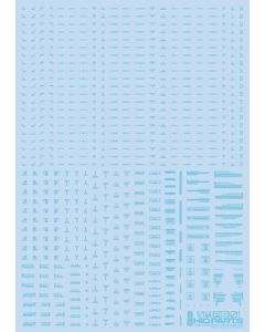 1/144 RB01 Caution Decals Pastel Blue (110mm x 156mm) (1 sheet) - Official Product Image 1