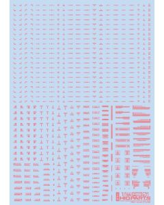 1/144 RB01 Caution Decals Pastel Pink (110mm x 156mm) (1 sheet) - Official Product Image 1