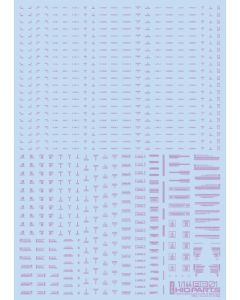 1/144 RB01 Caution Decals Pastel Violet (110mm x 156mm) (1 sheet) - Official Product Image 1