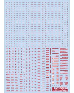 1/144 RB01 Caution Decals Red & Gray (110mm x 156mm) (1 sheet) - Official Product Image 1