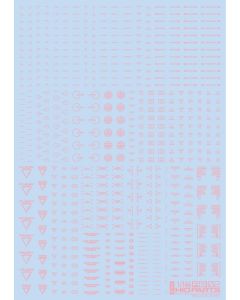 1/144 RB02 Caution Decals Pastel Pink (110mm x 156mm) (1 sheet) - Official Product Image 1