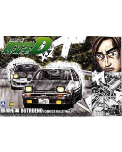 1/24 Aoshima Initial D #06 Toyota AE86 Sprinter Trueno Takumi Fujiwara Comics Vol.37 ver. - Box Art