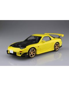 1/24 Aoshima Initial D #08 Mazda FD3S Infini RX-7 Type R Keisuke Takahashi Project D ver. - Official Product Image 1