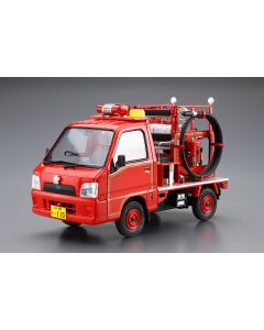 1/24 Aoshima Model Car #50 Subaru TT2 Sambar Truck Fire Engine 2008 - Official Product Image 1