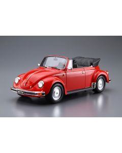 1/24 Aoshima Model Car #75 Volkswagen 15ADK Beetle 1303S Cabriolet 1975 - Official Product Image 1