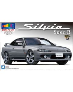1/24 Aoshima Pre-Painted Model #34 Nissan S15 Silvia Spec-R Sparkling Silver - Box Art