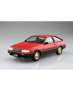 1/24 Aoshima Pre-Painted Model #SP Toyota AE86 Corolla Levin 1983 Red & Black - Official Product Image 1