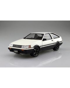 1/24 Aoshima Pre-Painted Model #SP Toyota AE86 Corolla Levin 1983 White & Black - Official Product Image 1