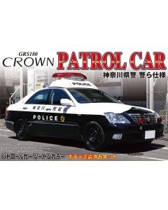 1/24 Aoshima Pre-Painted Patrol Car #10 Toyota GRS180 Crown Patrol Car Kanagawa Prefectural Police - Official Product Image