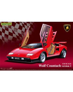 1/24 Aoshima Super Car #03 Lamborghini Walter Wolf Countach Version 1 - Box Art 1
