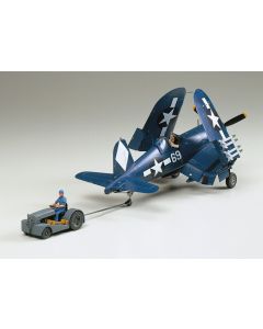 1/48 Tamiya #85 U.S. Carrier Fighter Vought F4U-1D Corsair with "Moto-Tug" - Official Product Image