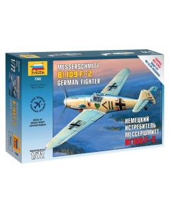 1/72 Zvezda #7302 German Fighter Messerschmitt Bf109 F-2 - Box Art 1