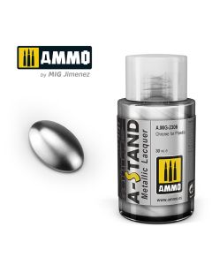 Ammo A-Stand Metallic Lacquer Chrome for Plastic (30ml) - Official Product Image