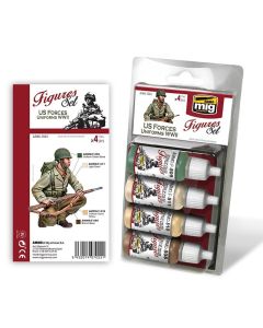 Ammo Acrylic Figures Set (17ml x 4) U.S. Forces Uniforms WWII - Official Product Image