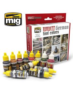 Ammo Acrylic Paint Set (17ml x 12) WWII German Tool Colors - Official Product Image