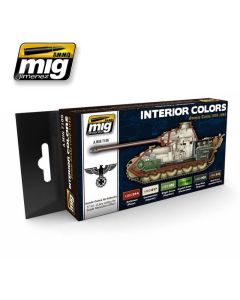 Ammo Acrylic Paint Set (17ml x 6) Interior Colors: German Tanks - Official Product Image 1