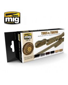 Ammo Acrylic Paint Set (17ml x 6) Tires & Tracks - Official Product Image 1
