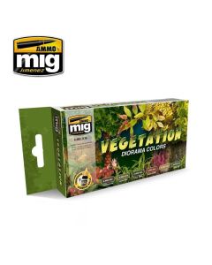 Ammo Acrylic Paint Set (17ml x 6) Vegetation Diorama Colors - Official Product Image 1