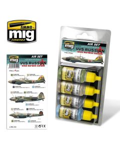 Ammo Acrylic Paint Smart Set for Aircrafts (17ml x 4) VVS Russian WWII Bomber Colors - Official Product Image