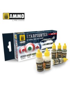 Ammo Acrylic Paint Smart Set for Aircrafts (17ml x 6) F-104G Starfighter (Turkey, Italy & Canada) - Official Product Image