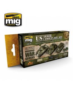 Ammo Acrylic Wargamer Color Set (17ml x 6) Wargame U.S. Armor Camouflage Set - Official Product Image 1