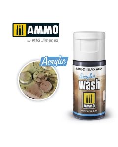 Ammo Acrylic Wash (15ml) Black Wash - Official Product Image