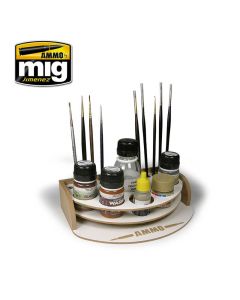 Ammo Mini Workbench Organizer (for 10 brushes & 5 Jars) (20.5 x 13.7 x 5cm when assembled) - Official Product Image