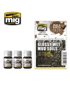Ammo Mud & Earth Set (35ml x 3) Glossy Wet Mud Soils - Official Product Image 1