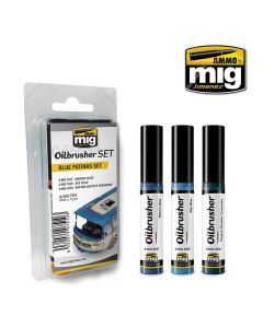 Ammo Oilbrusher Set (10ml x 3) Blue Patinas Set - Official Product Image