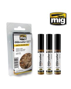 Ammo Oilbrusher Set (10ml x 3) Earth Colors Set - Official Product Image