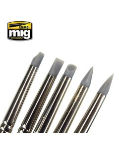 Ammo Rubber Brush Set (5 different rubber-tipped brushes) - Official Product Image 1