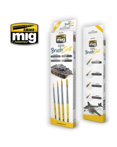 Ammo Starter Brush Set (Set of 3 Round brushes & 1 Flat brush) - Official Product Image