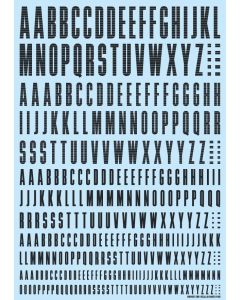 CND Alphabet Decals Dark Gray (110mm x 156mm) (1 sheet) - Official Product Image 1
