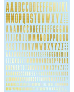 CND Alphabet Decals Gold (110mm x 156mm) (1 sheet) - Official Product Image 1