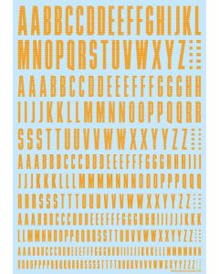CND Alphabet Decals Orange-Yellow (110mm x 156mm) (1 sheet) - Official Product Image 1
