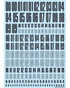 CND Number Decals Dark Gray (110mm x 156mm) (1 sheet) - Official Product Image 1