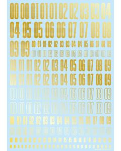 CND Number Decals Gold (110mm x 156mm) (1 sheet) - Official Product Image 1
