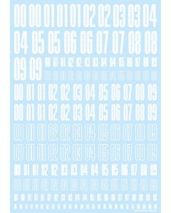 CND Number Decals White (110mm x 156mm) (1 sheet) - Official Product Image 1