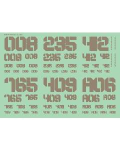EXP Number Decals 01 Gray (14cm x 10cm) (1 sheet) - Official Product Image 1
