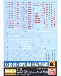 Gundam Decal #100 for 1/100 MG Gundam Heavyarms Endless Waltz ver. - Official Product Image