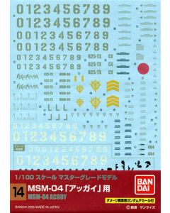 Gundam Decal #014 for 1/100 MG Acguy - Official Product Image 1
