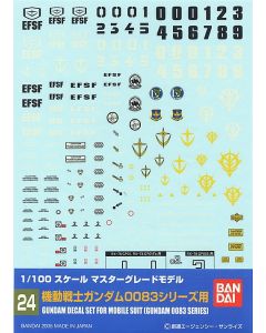 Gundam Decal #024 for 1/100 scale Gundam 0083 MS - Official Product Image 1