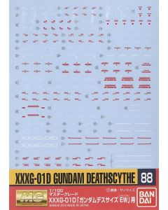 Gundam Decal #088 for 1/100 MG Gundam Deathscythe Endless Waltz ver. - Official Product Image 1