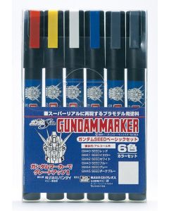 GMS109 Gundam Marker Gundam SEED Basic Set (6 Colors) - Official Product Image 1